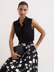 Phase Eight Black Mavis Floral Skirt - Image 6 of 8