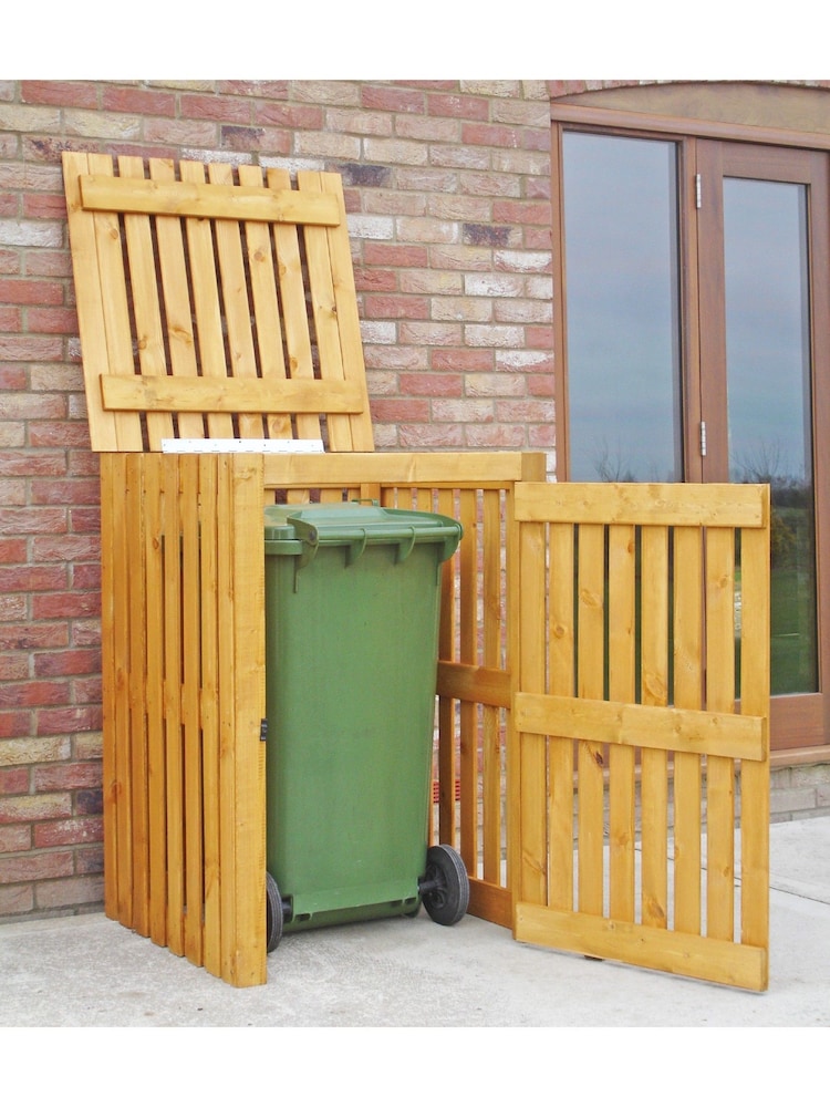 Shire Brown Single Wheelie Bin Store - Image 1 of 4