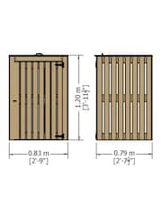 Shire Brown Single Wheelie Bin Store - Image 4 of 4