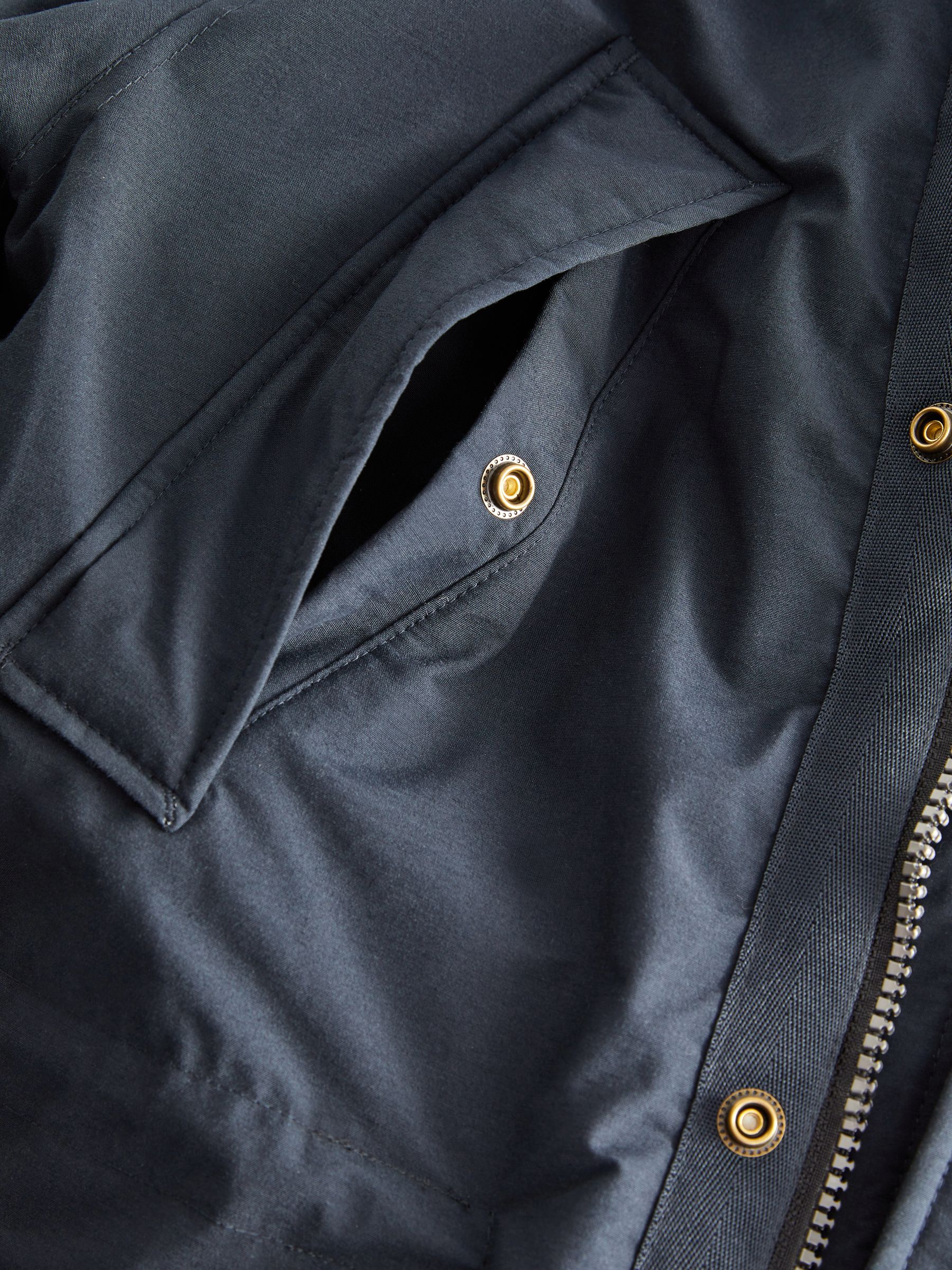 流行り の ブランド  Resistant Shower Blue Navy Buy Hooded Next from Coat Parka ジャケット・アウター