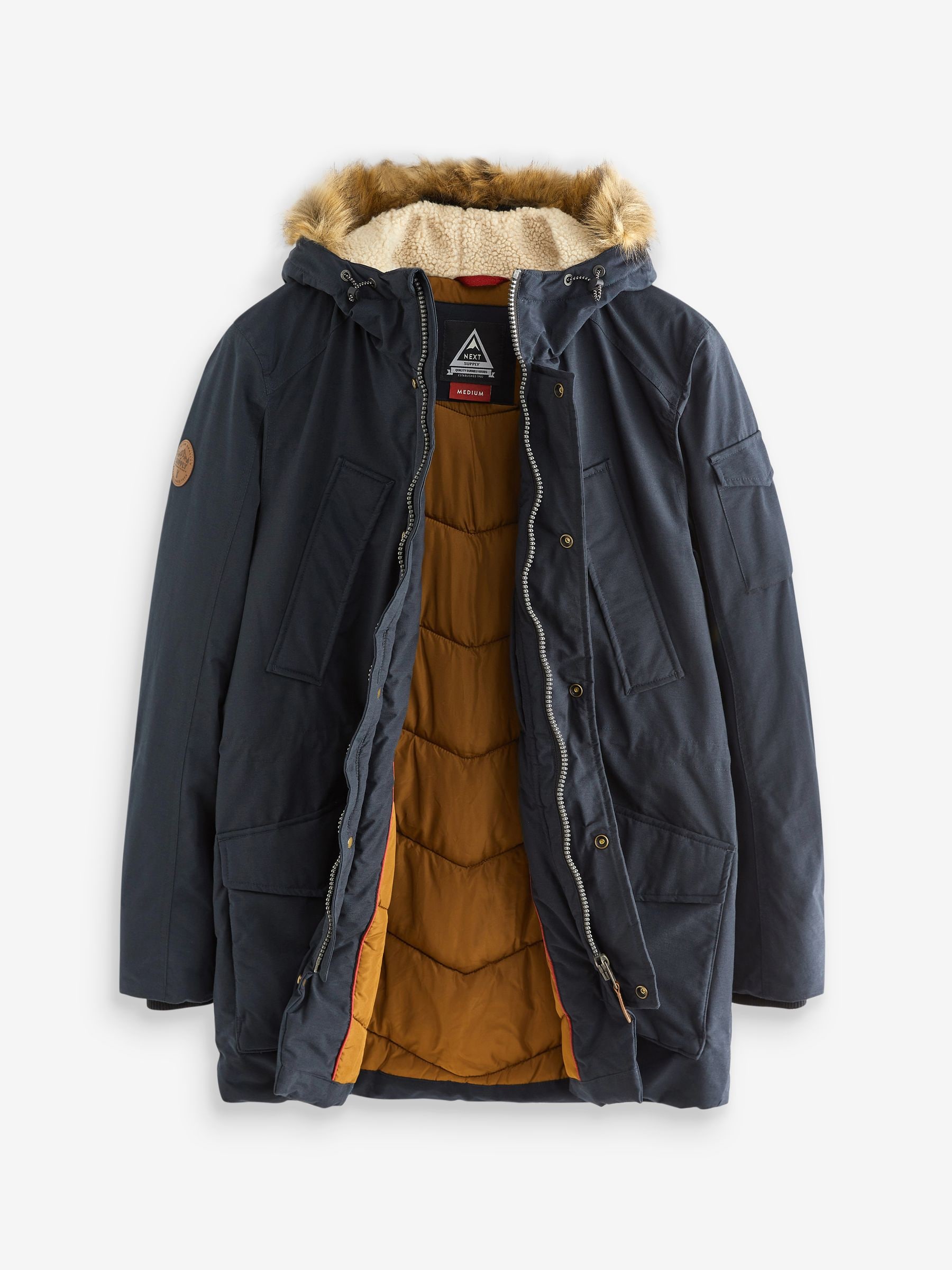 Shower resistant hooded parka cheap