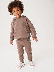 Mink Brown Soft Touch Jersey Hoodie (3mths-7yrs) - Image 2 of 7