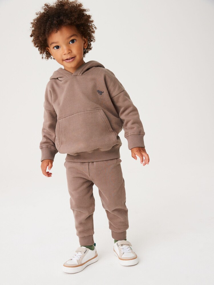 Mink Brown Soft Touch Jersey Hoodie (3mths-7yrs) - Image 2 of 7