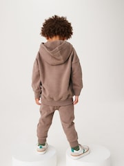 Mink Brown Soft Touch Jersey Hoodie (3mths-7yrs) - Image 3 of 7