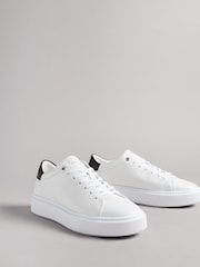 Ted Baker White Magnolia Flower Lornea Platform Trainers - Image 3 of 4