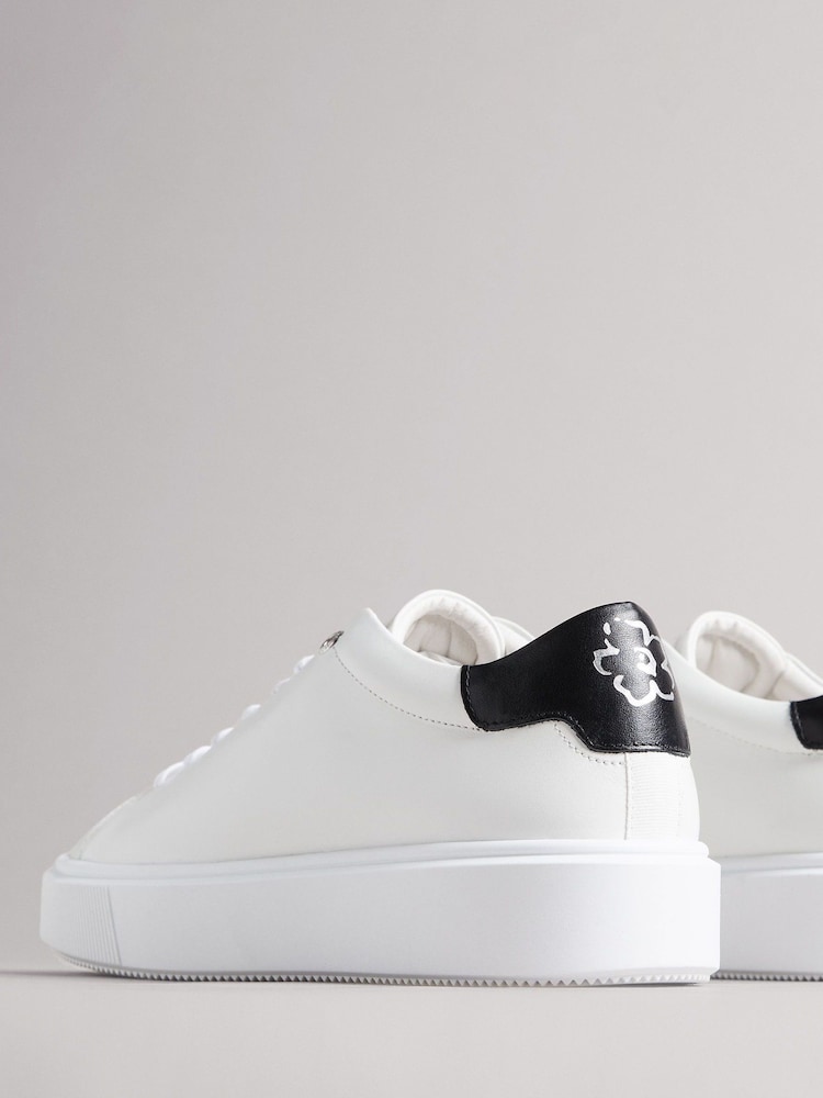 Ted Baker White Magnolia Flower Lornea Platform Trainers - Image 4 of 4