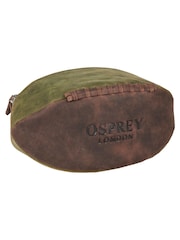OSPREY LONDON Brown The Rugger Leather Washbag - Image 3 of 4