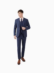 Узкий пижамный костюм Ted Baker Tailoring Premium Синий Panama - Image 3 of 7