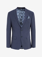 Узкий пижамный костюм Ted Baker Tailoring Premium Синий Panama - Image 6 of 7