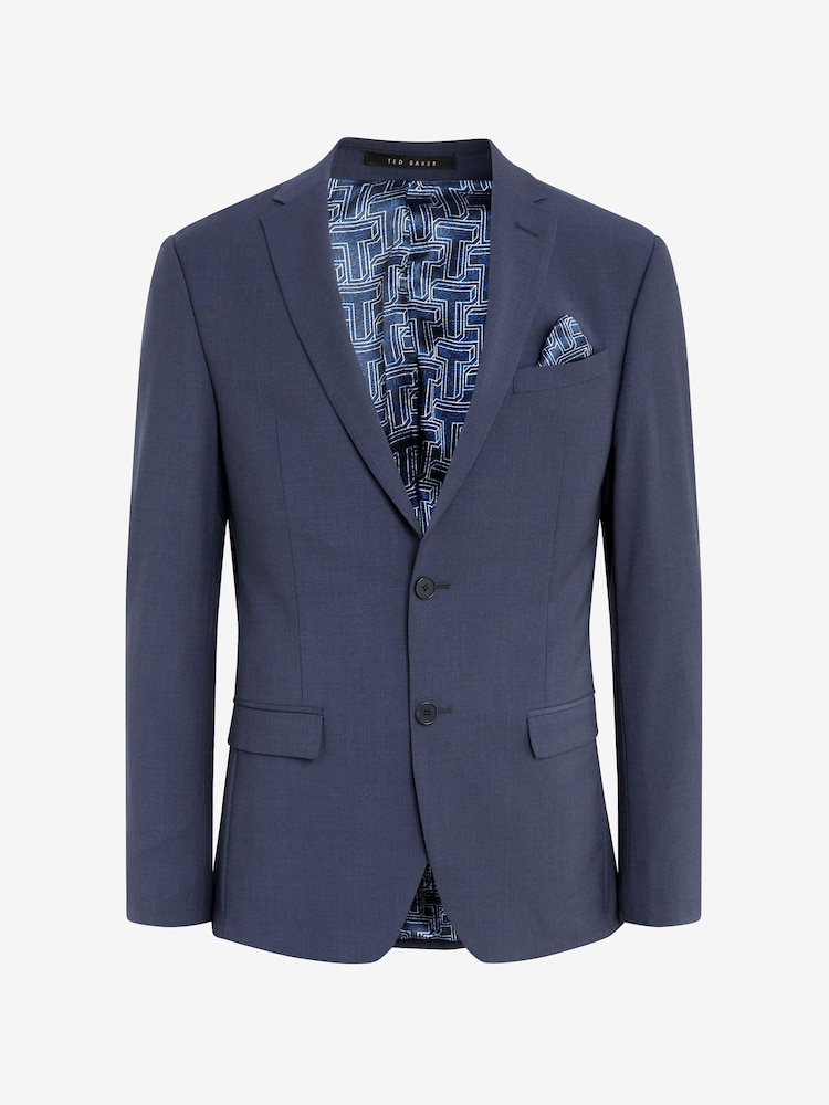 Узкий пижамный костюм Ted Baker Tailoring Premium Синий Panama - Image 7 of 7