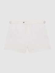 Reiss White Sun Side Adjuster Swim Shorts - Image 2 of 6