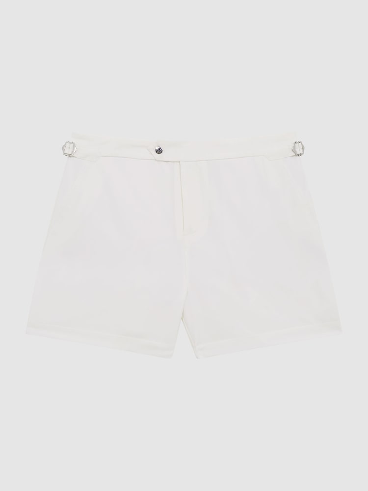 Reiss White Sun Side Adjuster Swim Shorts - Image 2 of 6