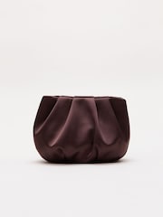 Phase Eight Brown Satin Cloud Clutch - Image 1 of 3