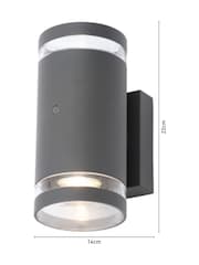 BHS Black Lens 2 Outdoor Wall Light With Photocell Sensor - Image 4 of 4