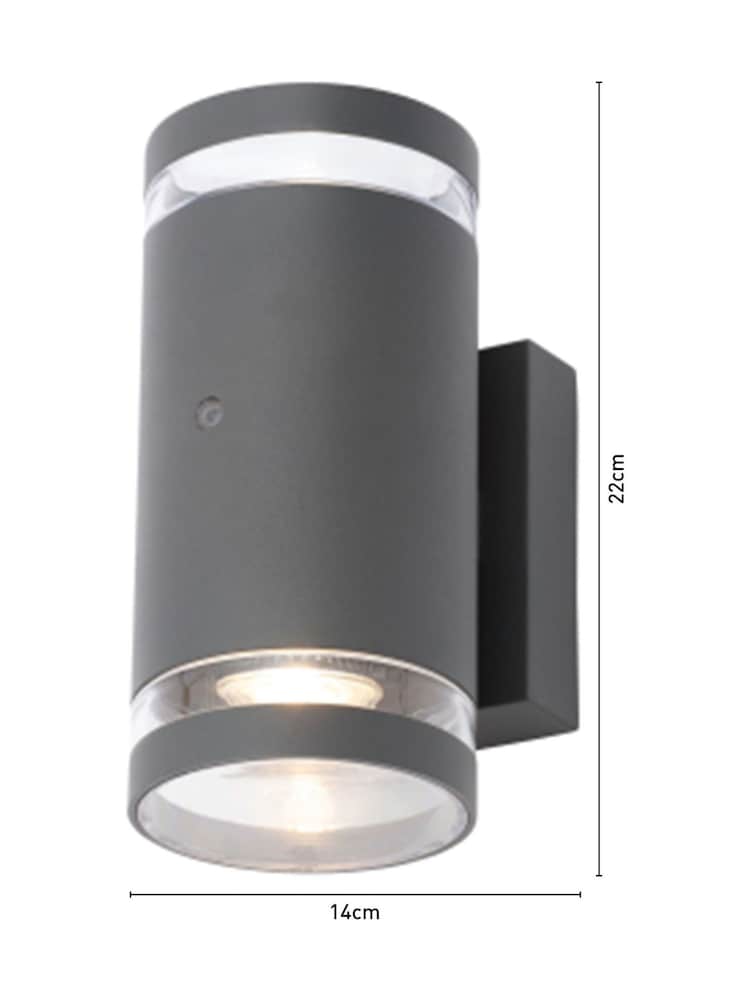 BHS Black Lens 2 Outdoor Wall Light With Photocell Sensor - Image 4 of 4