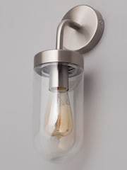 BHS Silver Kew Curved Arm Outdoor Wall Light - Image 5 of 5