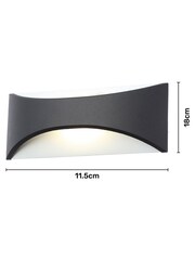 BHS Black Stroud 12W LED Wall Outdoor Light - Image 4 of 5