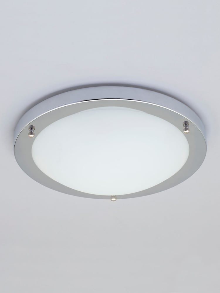 BHS Silver Delphi Large Flush Bathroom Ceiling Light - Image 2 of 5