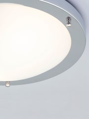 BHS Silver Delphi Large Flush Bathroom Ceiling Light - Image 3 of 5