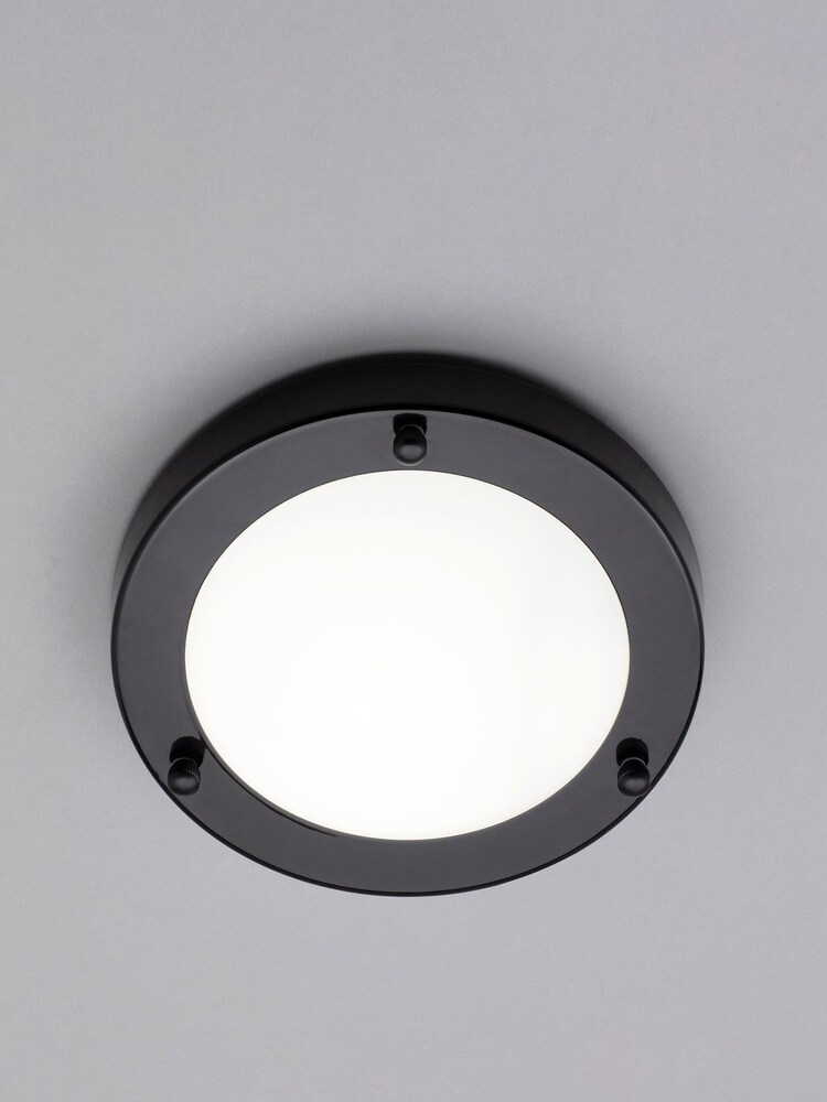 BHS Black Delphi Small Flush Bathroom Ceiling Light - Image 3 of 3 BHS Black Delphi Small Flush Bathroom Ceiling Light - Image 3 of 3