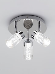 BHS Silver Felix 3 Light Bubble Bathroom Spotlight - Image 1 of 4