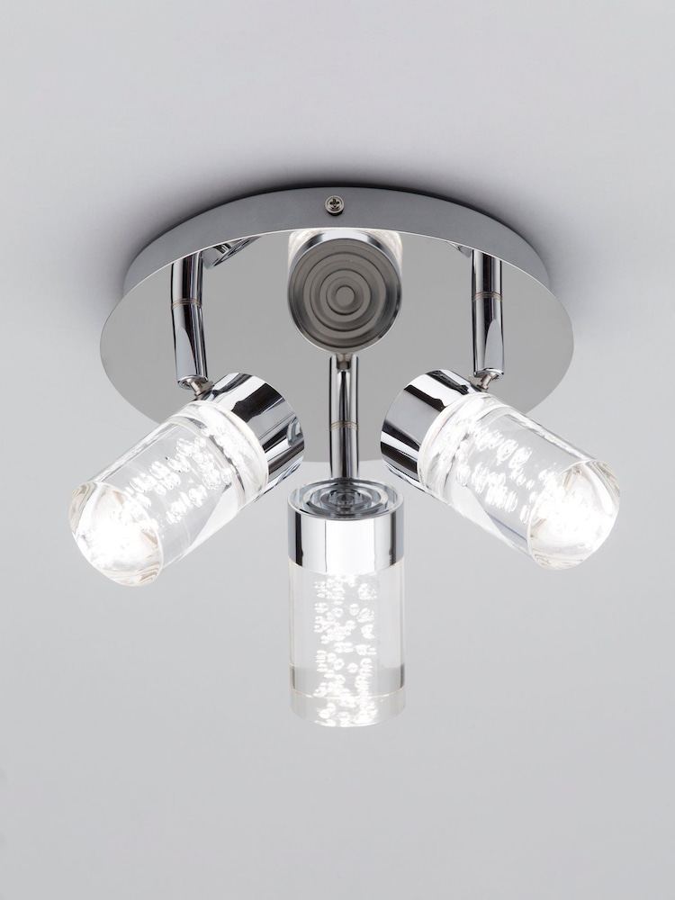 BHS Silver Felix 3 Light Bubble Bathroom Spotlight - Image 1 of 4