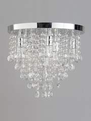 BHS Silver Celeste Flush Indoor and Bathroom Ceiling Light - Image 1 of 4