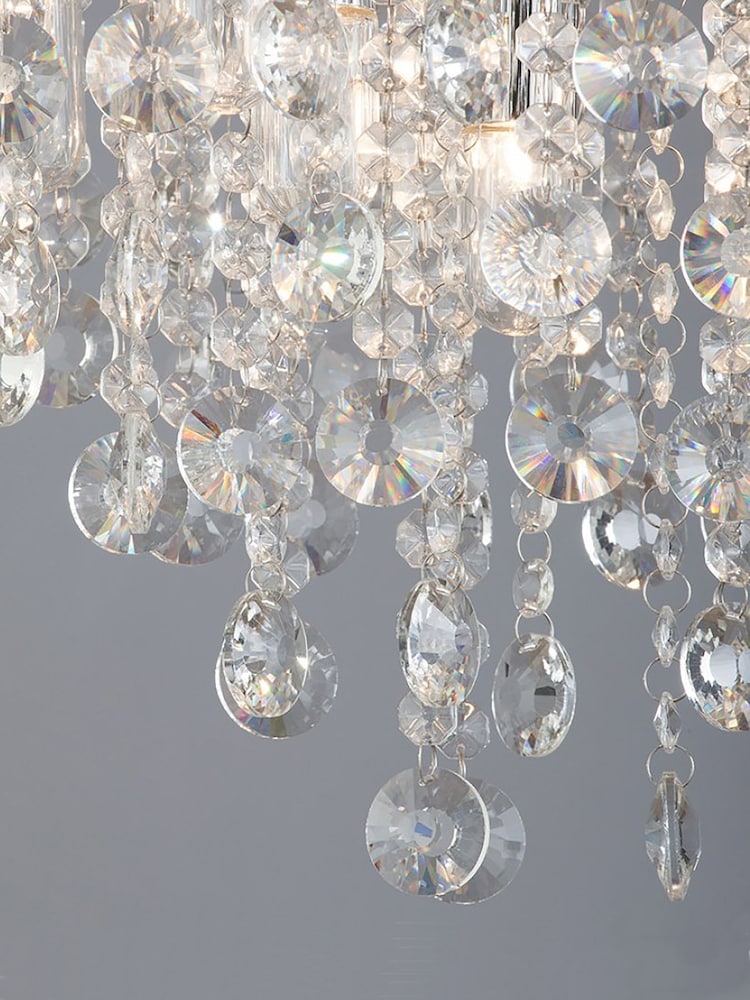 BHS Silver Celeste Flush Indoor and Bathroom Ceiling Light - Image 2 of 4