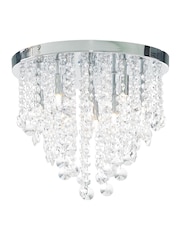 BHS Silver Celeste Flush Indoor and Bathroom Ceiling Light - Image 3 of 4