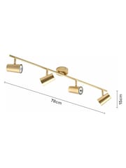 BHS Harvey Brass Harvey 4 Light Spotlight - Image 4 of 5