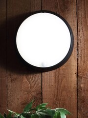 BHS Black Cano 15W LED Round Bulkhead Outdoor Light - Image 1 of 4