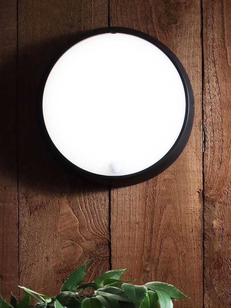 BHS Black Cano 15W LED Round Bulkhead Outdoor Light - Image 1 of 4