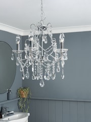 BHS Silver Annalee Bathroom 5 Light Chandelier Chandelier - Image 2 of 6