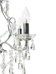 BHS Silver Annalee Bathroom 5 Light Chandelier Chandelier - Image 6 of 6