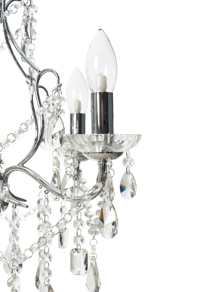 BHS Silver Annalee Bathroom 5 Light Chandelier Chandelier - Image 6 of 6