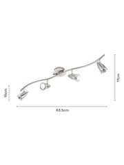 BHS Silver 4 Light Spotlight - Image 4 of 7