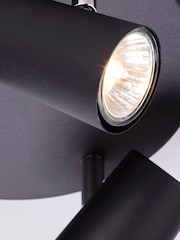 BHS Harvey Black Harvey 3 Light Flush Spotlight - Image 2 of 5
