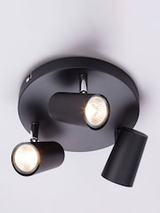 BHS Harvey Black Harvey 3 Light Flush Spotlight - Image 3 of 5