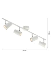 BHS White Harvey 4 Light Spotlight Ceiling Light - Image 4 of 4