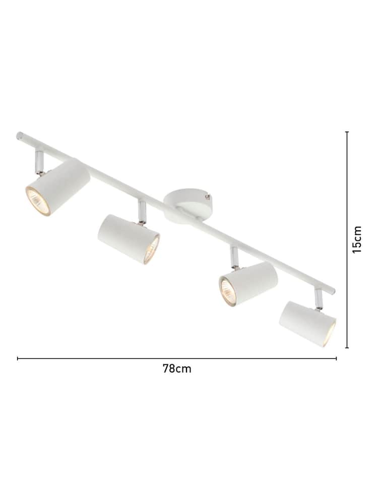 BHS White Harvey 4 Light Spotlight Ceiling Light - Image 4 of 4 BHS White Harvey 4 Light Spotlight Ceiling Light - Image 4 of 4