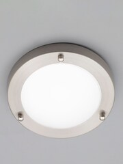 BHS Silver Delphi Small LED Flush Bathroom Ceiling Light - Image 1 of 4