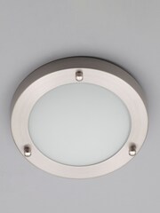 BHS Silver Delphi Small LED Flush Bathroom Ceiling Light - Image 2 of 4