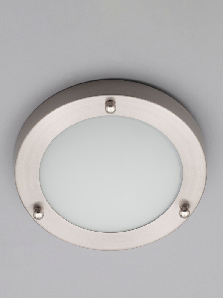 BHS Silver Delphi Small LED Flush Bathroom Ceiling Light - Image 2 of 4