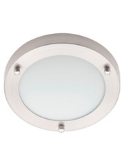 BHS Silver Delphi Small LED Flush Bathroom Ceiling Light - Image 3 of 4