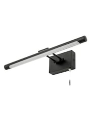BHS Black Chai Mirror and Picture Bathroom Wall Light - Image 2 of 5