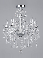 Silver Vela 5 Light Bathroom Chandelier Ceiling Light - Image 2 of 5