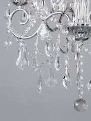 Silver Vela 5 Light Bathroom Chandelier Ceiling Light - Image 3 of 5