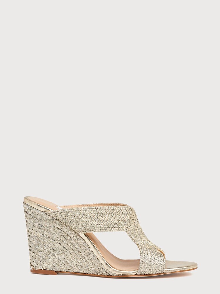 LK Bennett Metalic Sonia Rope Mule Wedges - Image 1 of 4