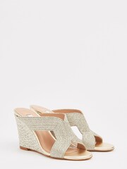 LK Bennett Metalic Sonia Rope Mule Wedges - Image 2 of 4