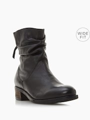 Dune London Wide Fit Paxan Buckle Detail Heeled Ankle Boots - Image 3 of 8